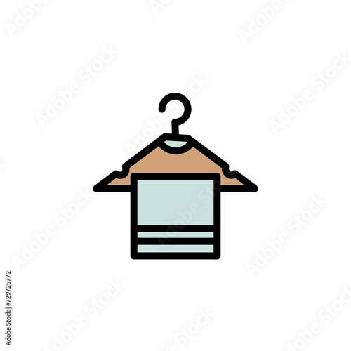 Dry Fabric Hanger Filled Outline Icon