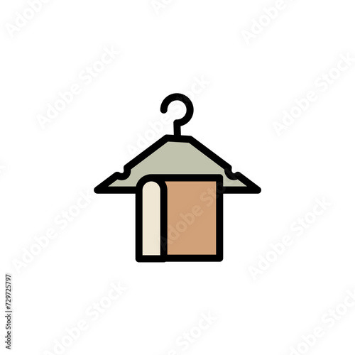 Dry Fabric Hanger Filled Outline Icon
