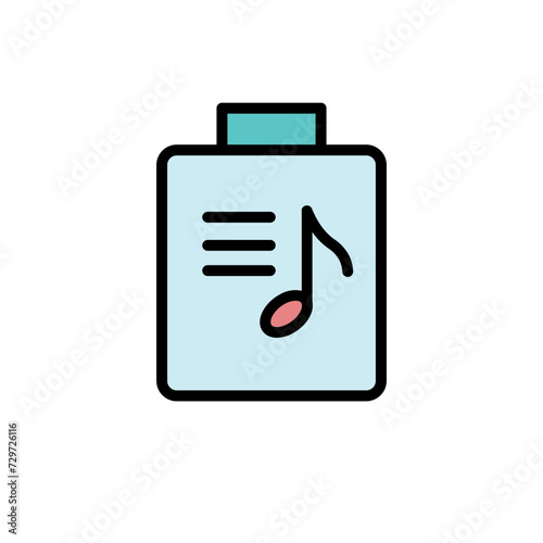 Audio Chord List Filled Outline Icon