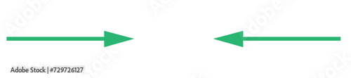Left and right arrow, pointer, cursor in opposite direction. Intersection, navigation, forward-backward arrow element