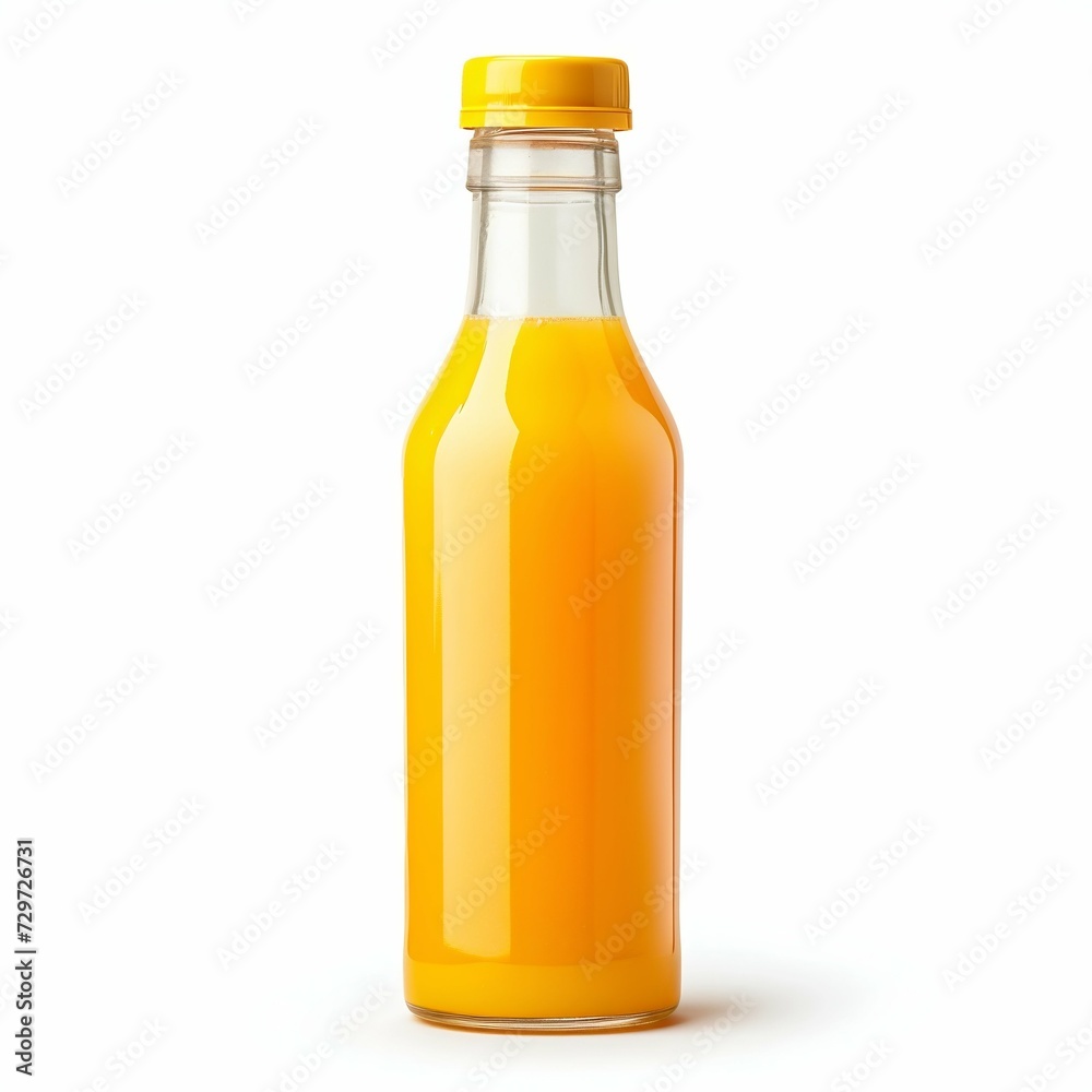 Refreshing Orange Juice in a Glass Bottle. Generative ai Refreshing Orange Juice in a Glass Bottle. Generative ai
