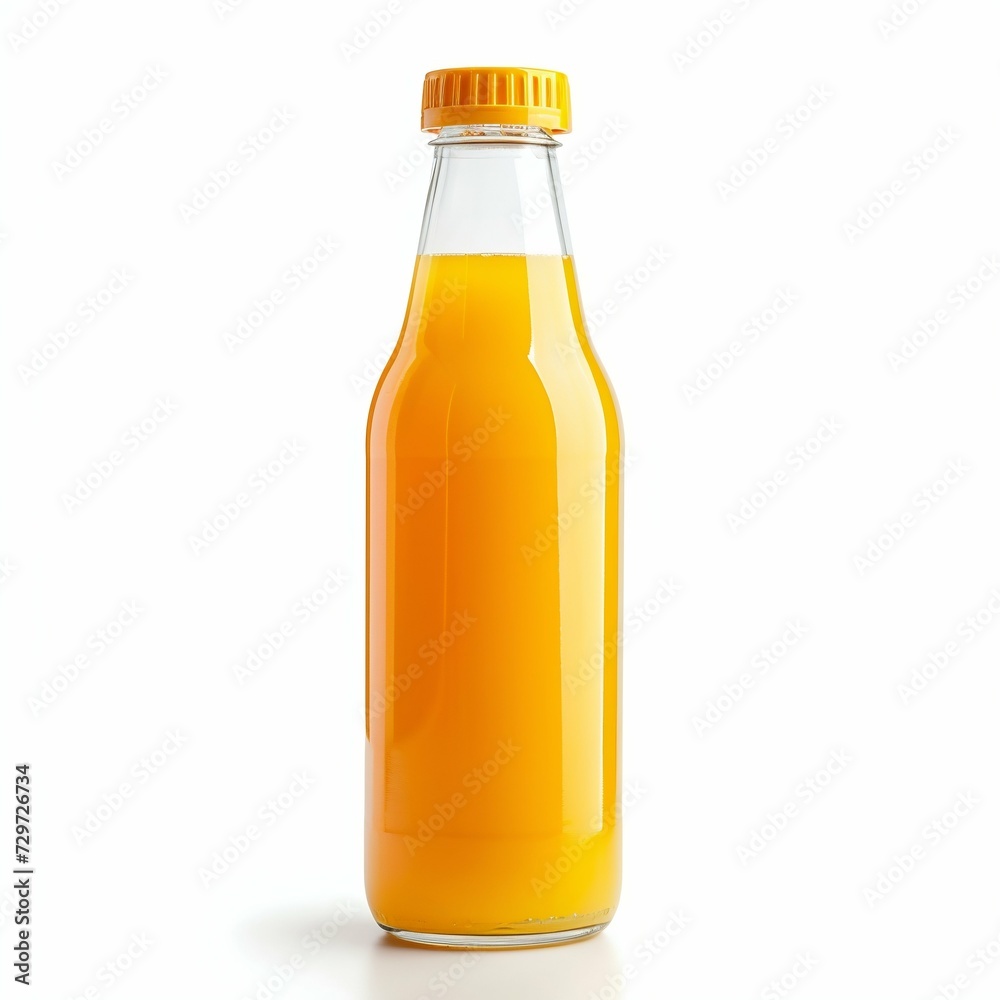 Refreshing Orange Juice in a Glass Bottle. Generative ai Refreshing Orange Juice in a Glass Bottle. Generative ai