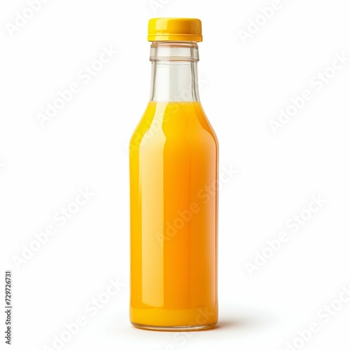 Refreshing Orange Juice in a Glass Bottle. Generative ai