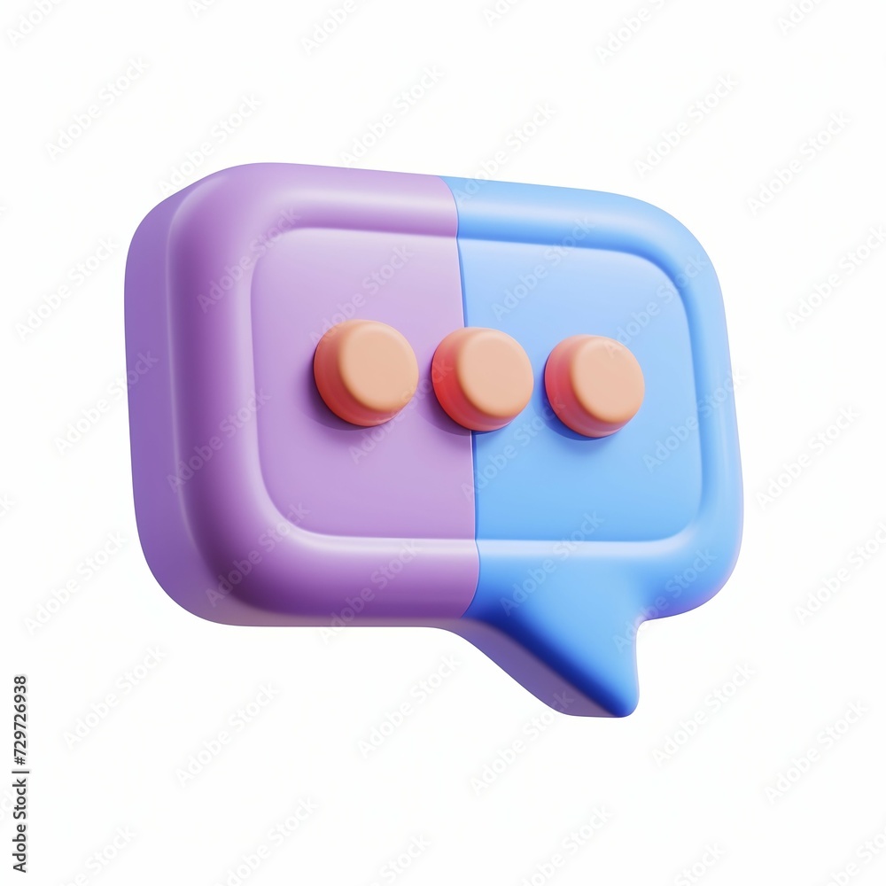 Stylized 3D Speech Bubble with Abstract Shapes. Generative ai Stylized 3D Speech Bubble with Abstract Shapes. Generative ai