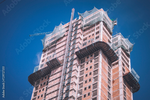 Balneario camboriú-sc,brazil- February 01,2024, building under construction in the city center