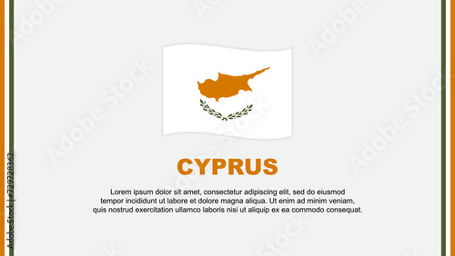Cyprus Flag Abstract Background Design Template. Cyprus Independence Day Banner Social Media Vector Illustration. Cyprus Cartoon