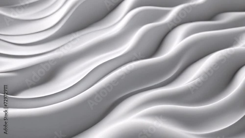 abstract of bright white grey waves abstract motion background. Seamless looping animation