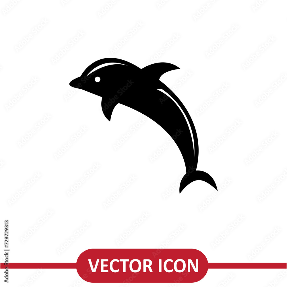 Dolphin vector simple illustration on white background..eps Dolphin vector simple illustration on white background..eps