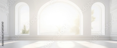 light from window and white room interior