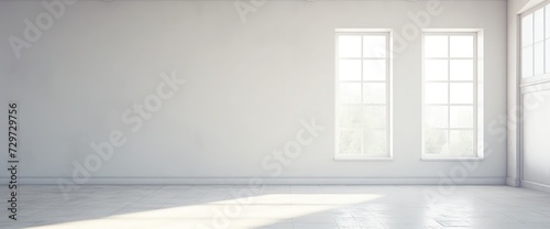 light from window and white room interior