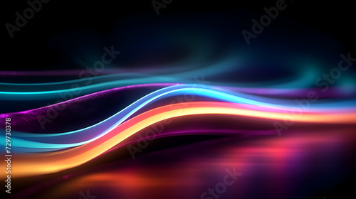 Colorful neon laser light tail background