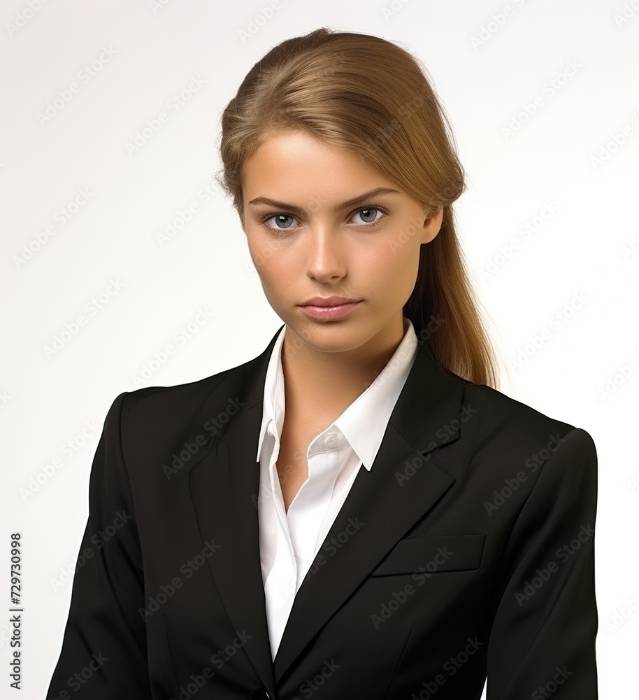 business woman wearing suits at white studio background business woman wearing suits at white studio background