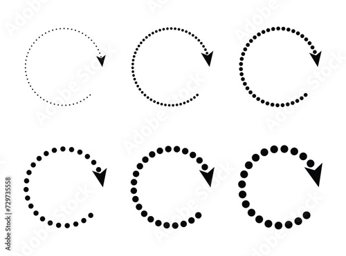 Refresh icon or symbol, restart icon circle arrow symbolizes vector.