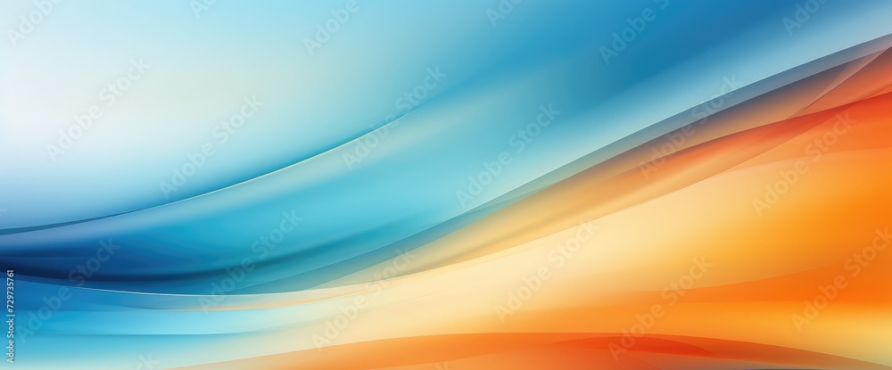 Obraz premium Blue and Orange Defocused Blurred Motion Gradient Abstract Background Vector Illustration