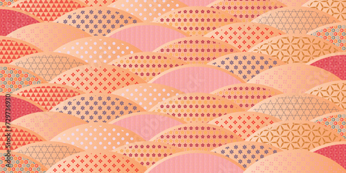 扇子　春　和柄　背景