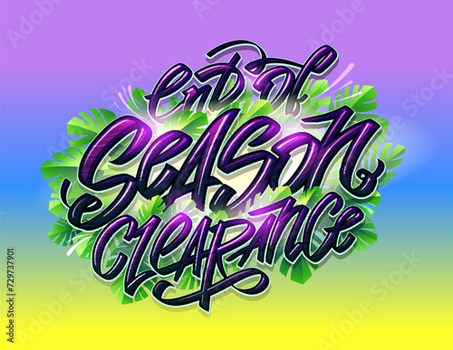 End of season clearance, final sale poster or web banner