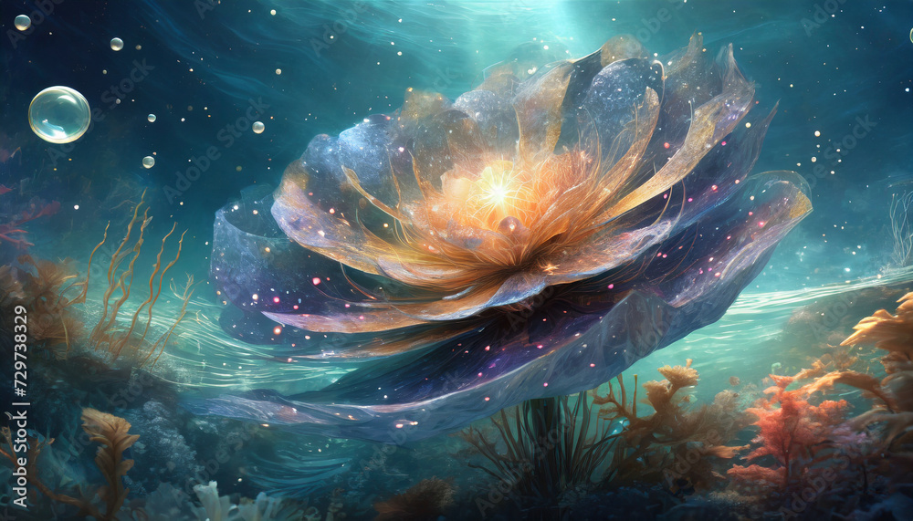 underwater flower underwater flower