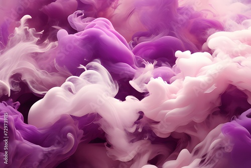 Abstract smoke 012, purple and white. Generate Ai photo