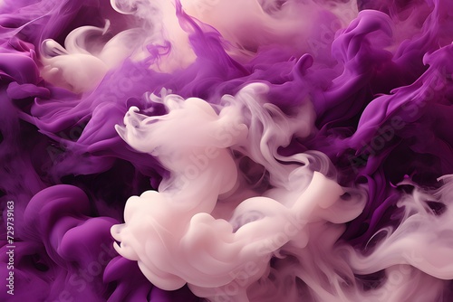 Abstract smoke 013, dark purple and white. Generate Ai