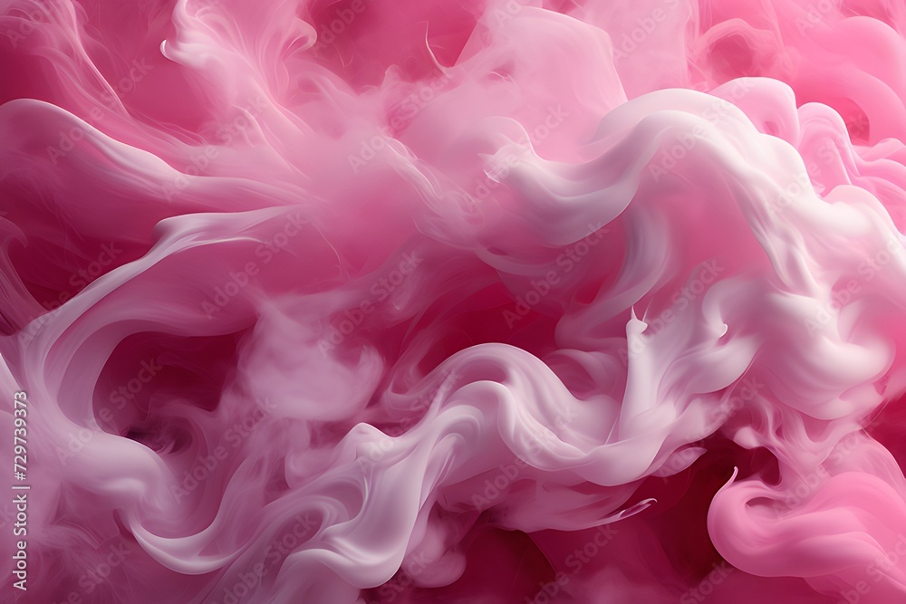 Abstract smoke 021, pink and white. Generate Ai