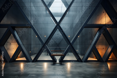 futuristic facade of a modern office building. construction industry and architecture