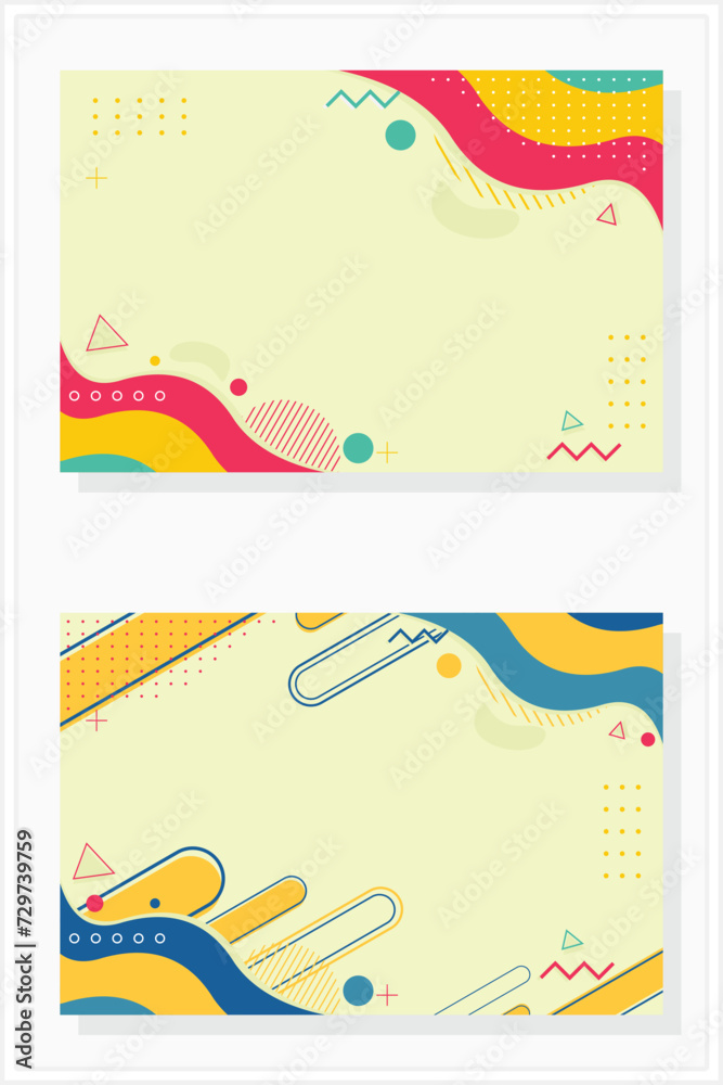 vector premium  color background banner abstract background set template vector design vector