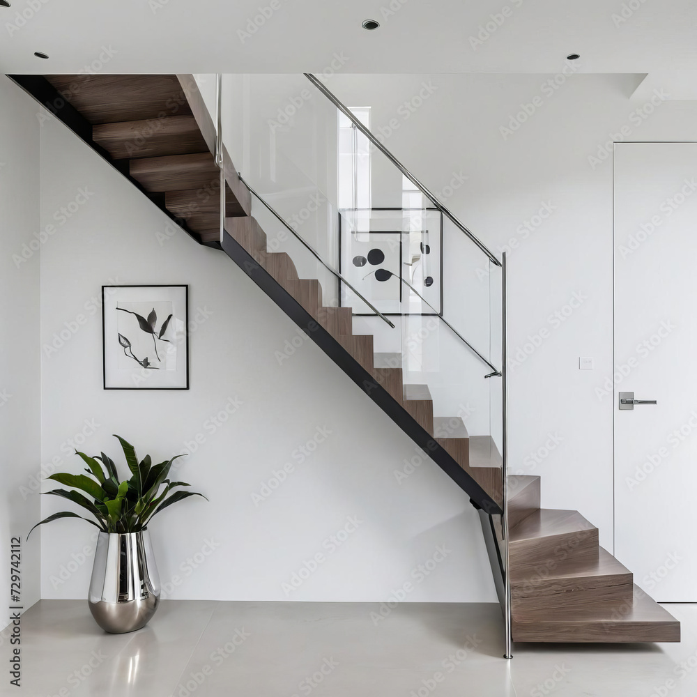 Minimalistic study contemporary art and functional storage solutions