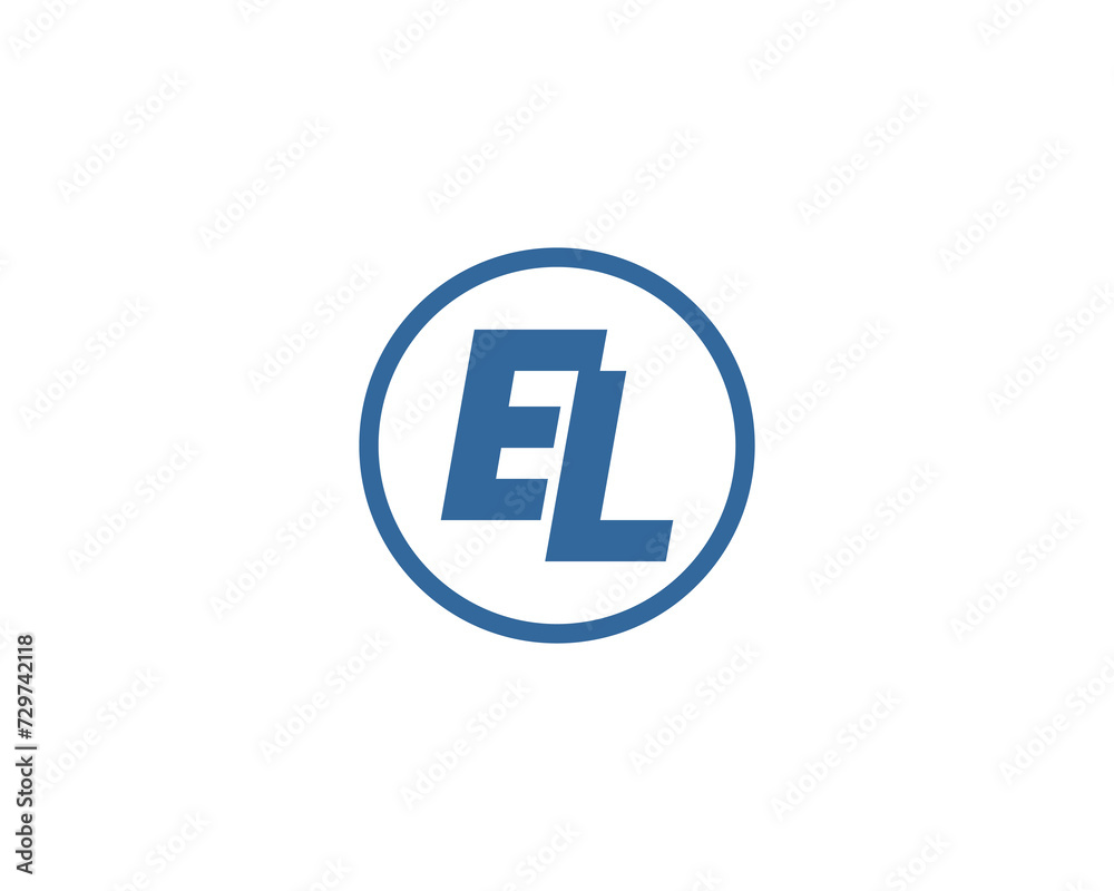 EL logo design vector template EL logo design vector template