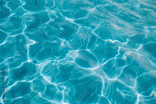 Sunlight Reflection on Clear Swimming Pool Water 