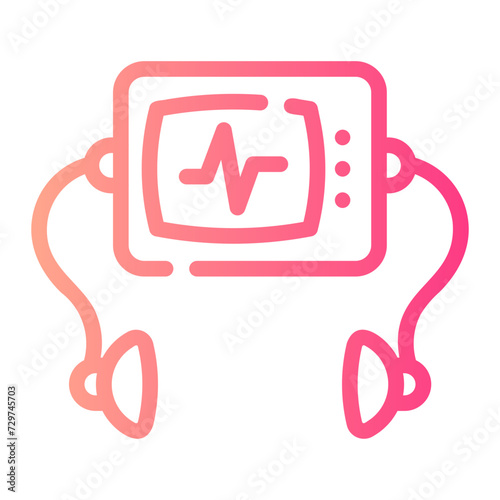 defibrillator Line Gradient Icon