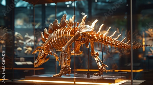 One exhibit invites visitors to participate in a fossil reconstruction challenge where they can piece together bones to form a miniature version of a Stegosaurus.