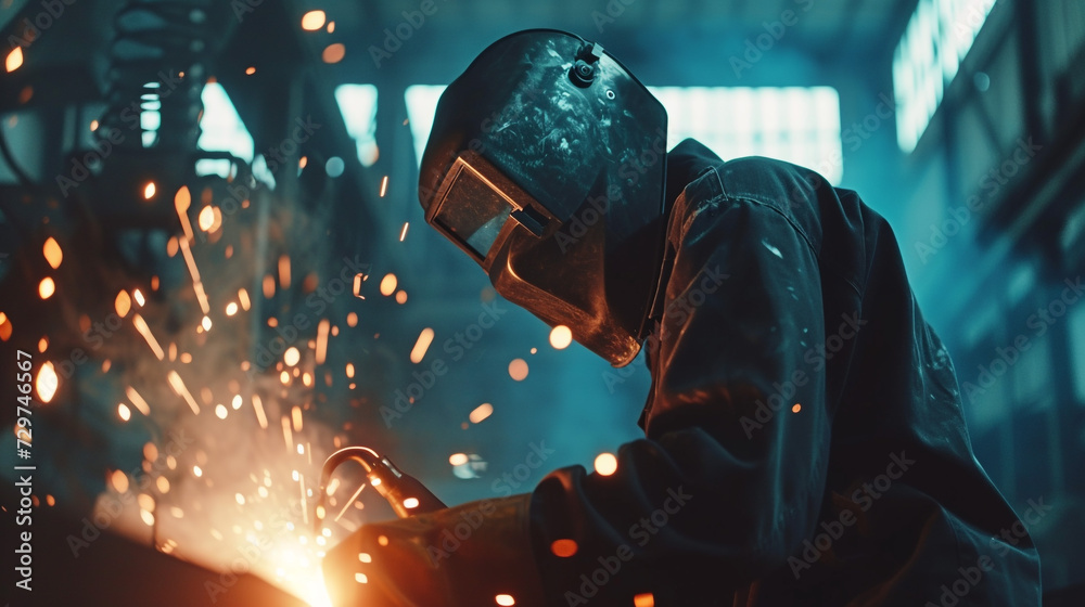 welder at work factory