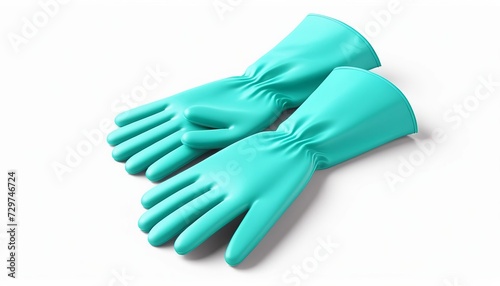 Turquoise Medical Rubber Gloves in Modern