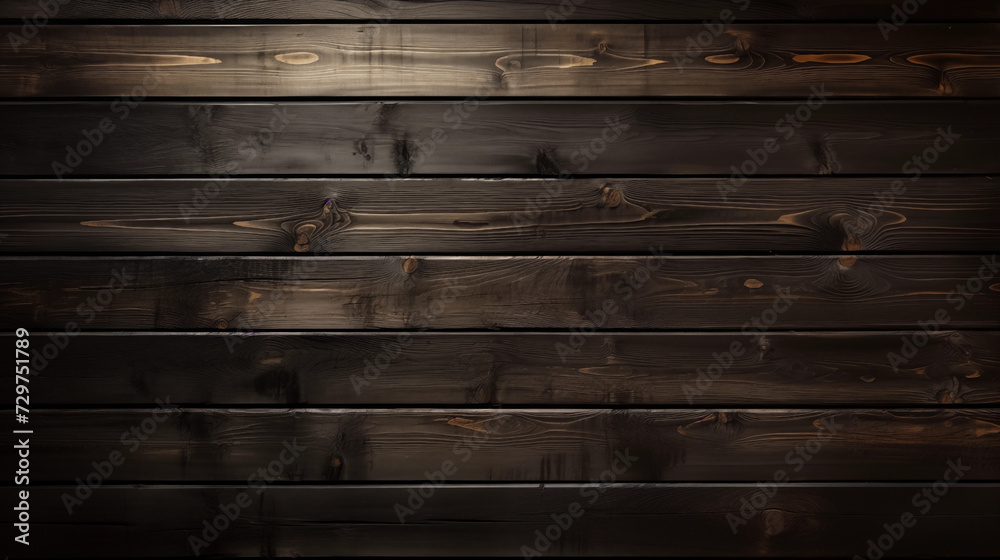 Fototapeta premium Deep Black Wood Surface: Textured Darkness