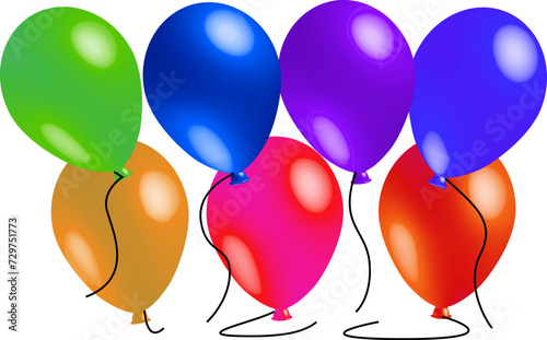 Colored balloons  Vector illustration design