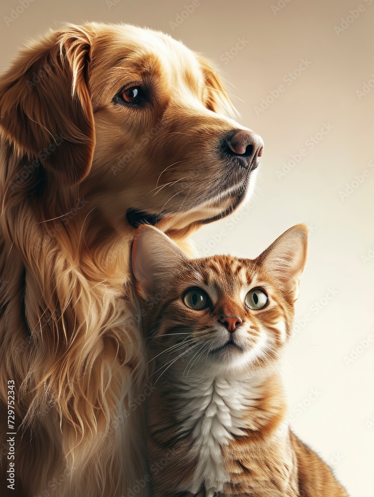 National Pet Day Poster design background, realistic, HD, copy space - generative ai