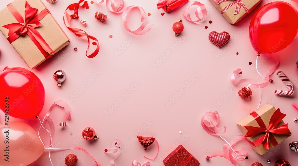 Festivals celebrate various occasions. Congratulations are fun and decorated with gift box ribbons. Festivals celebrate various occasions. Congratulations are fun and decorated with gift box ribbons.