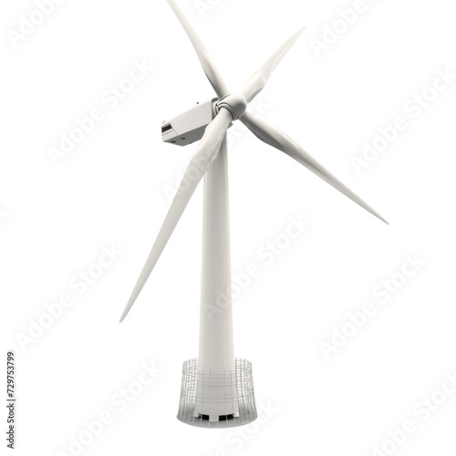 Wind turbine PNG Cutout  Generative AI