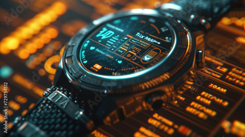 Futuristic Smartwatch with Advanced Interface
