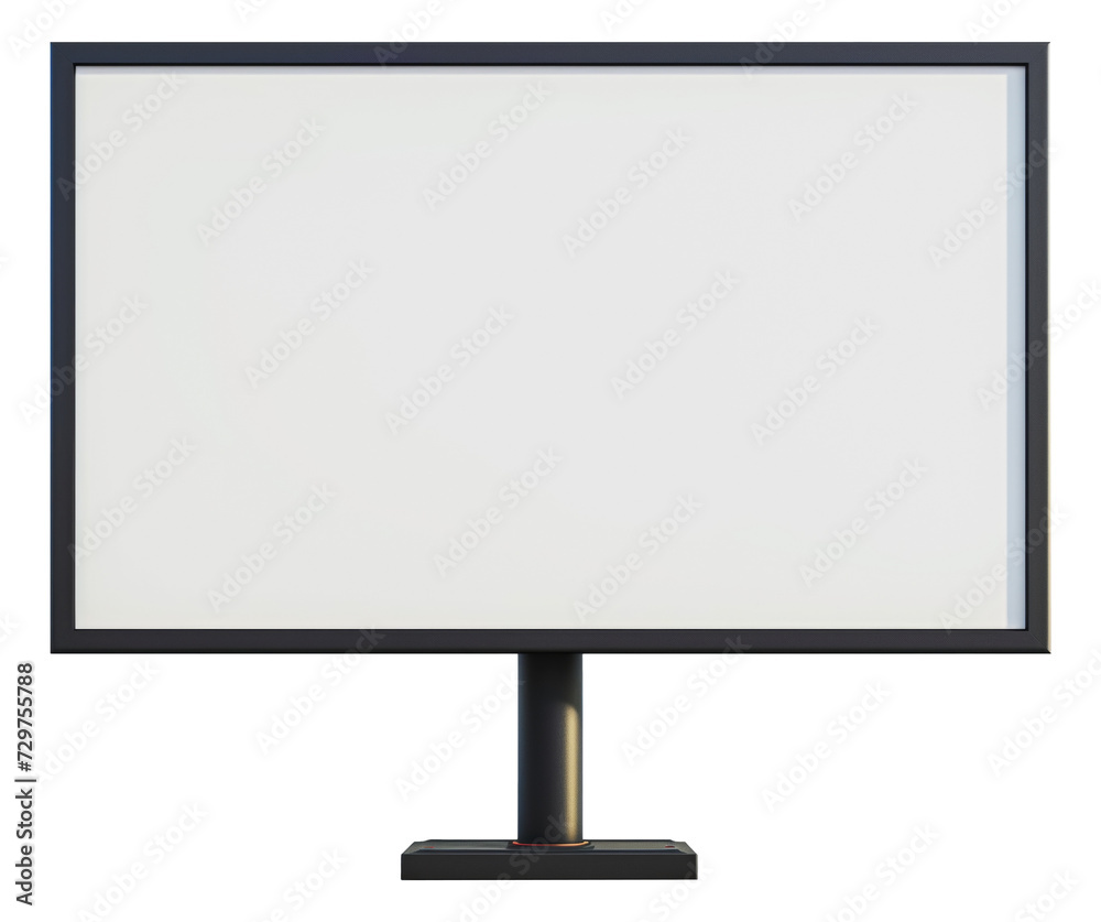 Naklejka premium Blank signage stand isolated. Empty outdoor signage mock up.