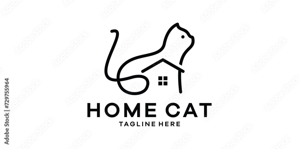 Fototapeta premium logo design combination of paint and home, logo design template, symbol idea.