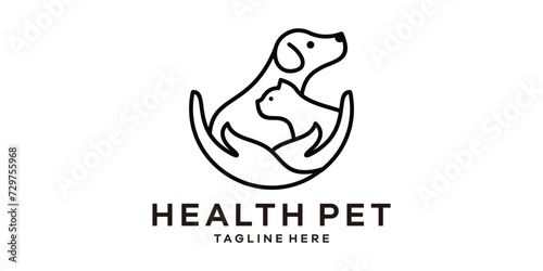logo design health pet,care pet,logo design template symbol idea. photo