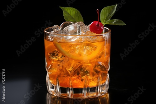 Cocktail in drinking glass