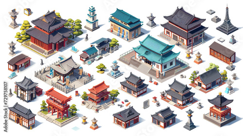 Isometric Building in the City Game Asset