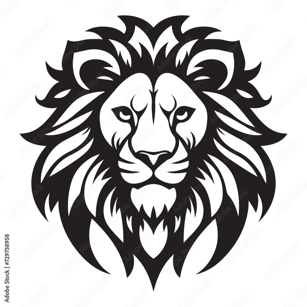 ferocious lion iconic logo vector illustration ferocious lion iconic logo vector illustration