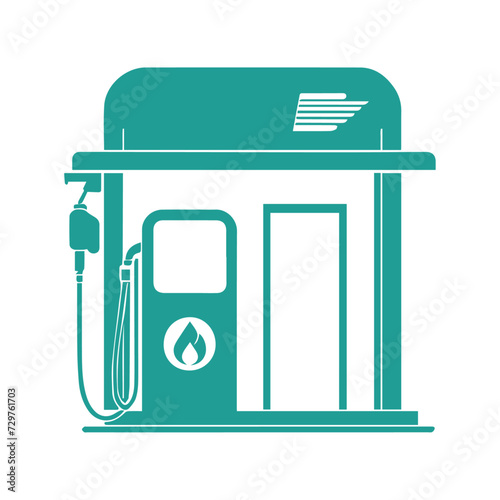 icon gas station for cars refuel transport