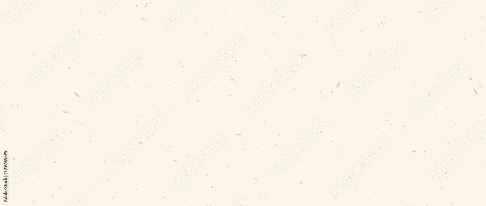 Cream seamless grain paper texture. Vintage ecru background with dots, speckles, specks, flecks, particles. Light tan craft repeating wallpaper. Natural beige grunge surface texture. Vector backdrop - obrazy, fototapety, plakaty 