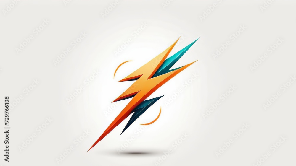 Dynamic Lightning Bolt Logo with Vibrant Orange and Teal Gradient on a White Background Dynamic Lightning Bolt Logo with Vibrant Orange and Teal Gradient on a White Background
