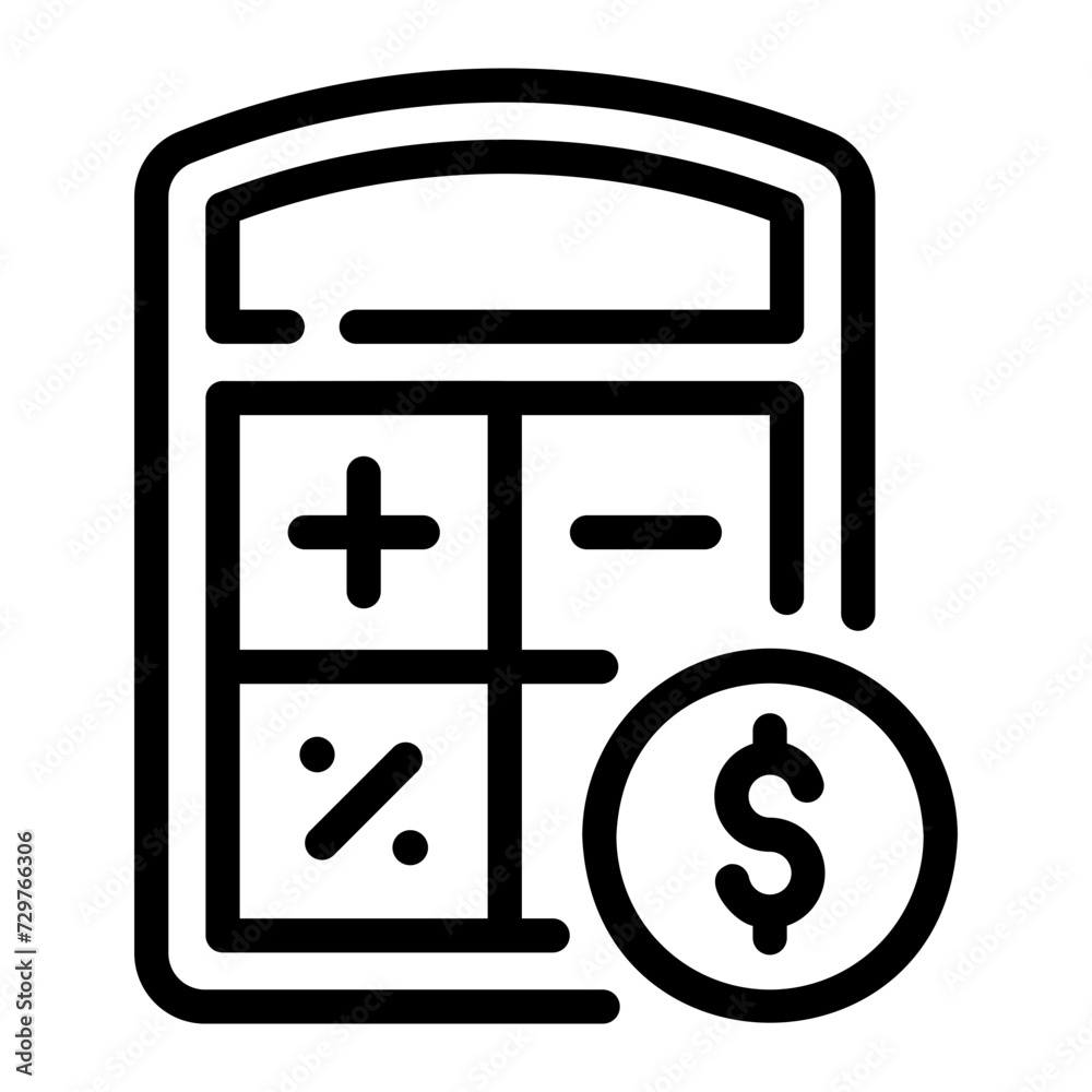 calculator Line Icon calculator Line Icon