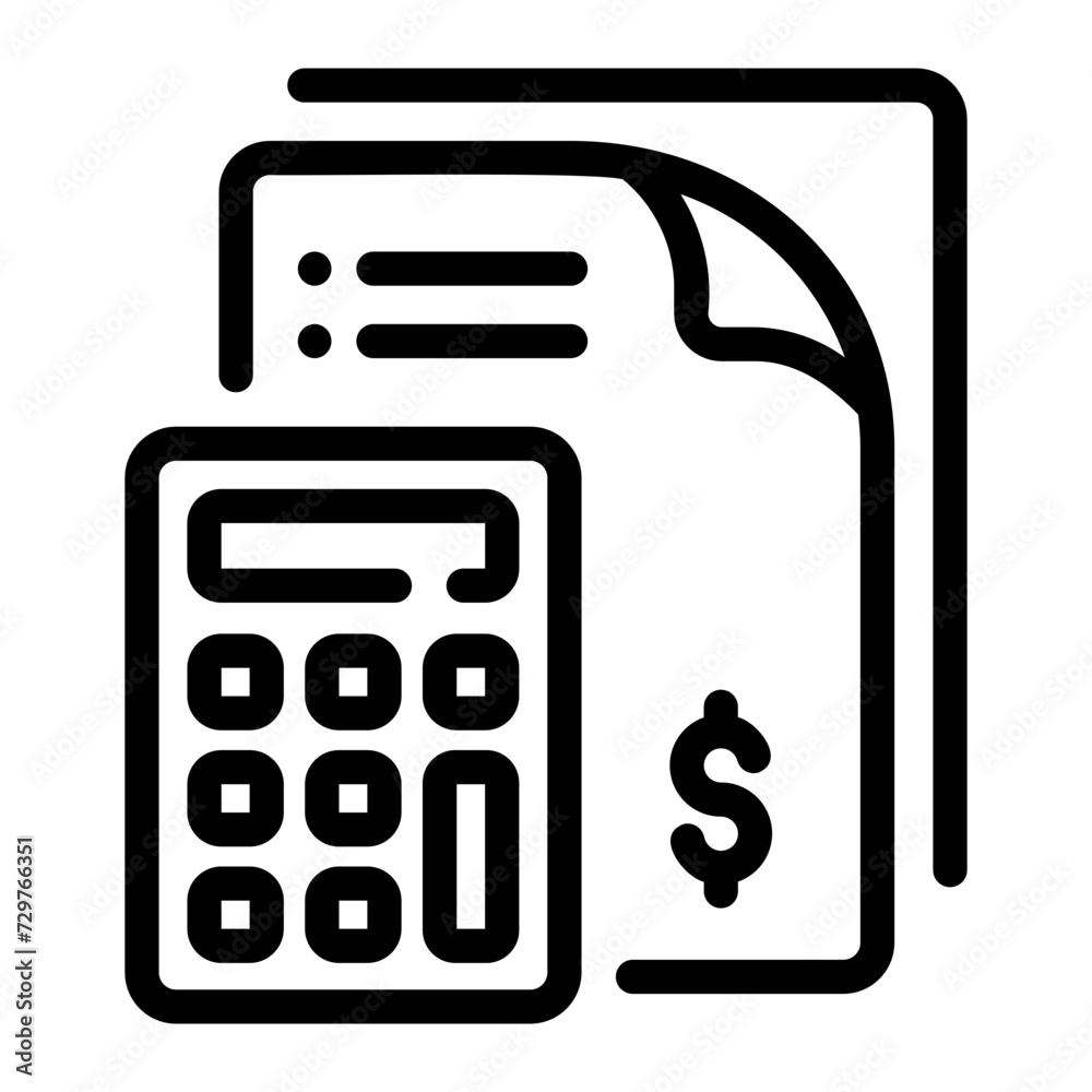 accounting Line Icon accounting Line Icon